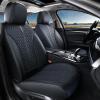 imageCoverado Front Seat Covers Waterproof Seat Covers 2 Pack Nappa Leather Car Seat Covers Black Seat Covers for Cars Automotive Seat Covers Universal Car Seat Protector Fit for Most Cars BlackampampRedABlack