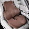 imageCoverado Leather Car Headrest Pillow Car Neck Pillow with Adjustable Strap Head Support Rest Driver Relax Head Muscles Relieve Driving Fatigue Breathable ampamp Removable Cover GrayCoffee