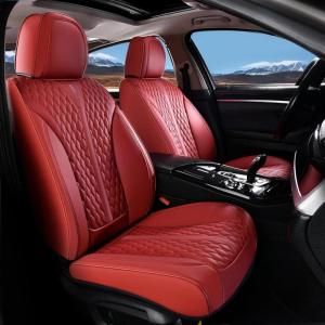 imageCoverado Front Seat Covers Waterproof Seat Covers 2 Pack Nappa Leather Car Seat Covers Black Seat Covers for Cars Automotive Seat Covers Universal Car Seat Protector Fit for Most Cars BlackampampRedRed