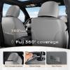 imageCoverado Tacoma Front Seat Covers Faux Leather Custom Fit for 20052015 Toyota Tacoma DoubleCrew Cab Base PreRunner SR5 Limited TRD Sport Front Seat Protection BlackGray