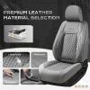 imageCoverado Tacoma Front Seat Covers Faux Leather Custom Fit for 20052015 Toyota Tacoma DoubleCrew Cab Base PreRunner SR5 Limited TRD Sport Front Seat Protection BlackGray