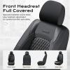 imageCoverado Tacoma Front Seat Covers Faux Leather Custom Fit for 20052015 Toyota Tacoma DoubleCrew Cab Base PreRunner SR5 Limited TRD Sport Front Seat Protection BlackBlack