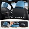 imageCoverado Tacoma Front Seat Covers Faux Leather Custom Fit for 20052015 Toyota Tacoma DoubleCrew Cab Base PreRunner SR5 Limited TRD Sport Front Seat Protection BlackBlue