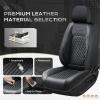 imageCoverado Tacoma Front Seat Covers Faux Leather Custom Fit for 20052015 Toyota Tacoma DoubleCrew Cab Base PreRunner SR5 Limited TRD Sport Front Seat Protection BlackBlack