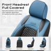 imageCoverado Tacoma Front Seat Covers Faux Leather Custom Fit for 20052015 Toyota Tacoma DoubleCrew Cab Base PreRunner SR5 Limited TRD Sport Front Seat Protection BlackBlue