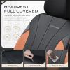 imageCoverado Car Seat Covers Leather Seat Covers Full Set Luxury Car Seat Protectors Grey Driver Seat Covers 5 Seats Universal Fit for Most VehiclesBrownBlack