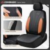 imageCoverado Car Seat Covers Leather Seat Covers Full Set Luxury Car Seat Protectors Grey Driver Seat Covers 5 Seats Universal Fit for Most VehiclesBrownBlack