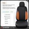 imageCoverado Car Seat Covers Leather Seat Covers Full Set Luxury Car Seat Protectors Grey Driver Seat Covers 5 Seats Universal Fit for Most VehiclesBrownBlack