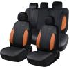imageCoverado Car Seat Covers Leather Seat Covers Full Set Luxury Car Seat Protectors Grey Driver Seat Covers 5 Seats Universal Fit for Most VehiclesBrownBlack