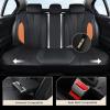 imageCoverado Car Seat Covers Leather Seat Covers Full Set Luxury Car Seat Protectors Grey Driver Seat Covers 5 Seats Universal Fit for Most VehiclesBrownBlack
