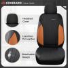imageCoverado Car Seat Covers Leather Seat Covers Full Set Luxury Car Seat Protectors Grey Driver Seat Covers 5 Seats Universal Fit for Most VehiclesBrownBlack