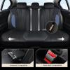 imageCoverado Car Seat Covers Leather Seat Covers Full Set Luxury Car Seat Protectors Grey Driver Seat Covers 5 Seats Universal Fit for Most VehiclesBuleBlack