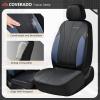 imageCoverado Car Seat Covers Leather Seat Covers Full Set Luxury Car Seat Protectors Grey Driver Seat Covers 5 Seats Universal Fit for Most VehiclesBuleBlack