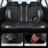 imageCoverado Car Seat Covers Leather Seat Covers Full Set Luxury Car Seat Protectors Grey Driver Seat Covers 5 Seats Universal Fit for Most VehiclesGrayBlack