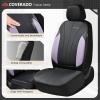 imageCoverado Car Seat Covers Leather Seat Covers Full Set Luxury Car Seat Protectors Grey Driver Seat Covers 5 Seats Universal Fit for Most VehiclesPurpleBlack