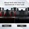 imageCoverado Front Leather Seat Covers for Ford F150 20152025 F250 F350 F450 20172025 Car SUV Pickup Truck Seat Protection BlackBlack