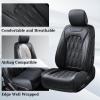 imageCoverado Front Leather Seat Covers for Ford F150 20152025 F250 F350 F450 20172025 Car SUV Pickup Truck Seat Protection BlackBlack