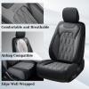 imageCoverado Front Leather Seat Covers for Ford F150 20152025 F250 F350 F450 20172025 Car SUV Pickup Truck Seat Protection BlackBlackGray