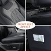 imageCoverado Front Leather Seat Covers for Ford F150 20152025 F250 F350 F450 20172025 Car SUV Pickup Truck Seat Protection BlackBlackGray