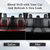 imageCoverado Front Leather Seat Covers for Ford F150 20152025 F250 F350 F450 20172025 Car SUV Pickup Truck Seat Protection BlackBlackGray