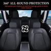 imageCoverado Seat Covers for Jeep Wrangler Waterproof Leather Car Front Seat Cover for Truck Pickup Full Coverage Car Seat Cushion Protector Custom Fit for 20132017 Jeep Wrangler 2Door4DoorBlackBlack