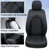 imageCoverado Tundra Seat Covers Front Car Seat Covers Fit for Toyota Tundra 20142021 Faux Leather Seat Cover Protector for Truck Automotive Seat Covers Car Interior AccessoriesBlackampampRedBlack