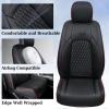 imageCoverado Tundra Seat Covers Front Car Seat Covers Fit for Toyota Tundra 20142021 Faux Leather Seat Cover Protector for Truck Automotive Seat Covers Car Interior AccessoriesBlackampampRedRed Line