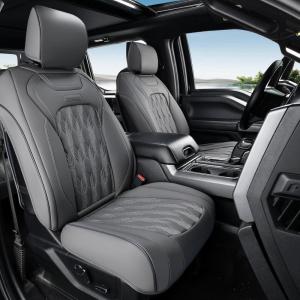 imageCoverado Front Leather Seat Covers for Ford F150 20152025 F250 F350 F450 20172025 Car SUV Pickup Truck Seat Protection BlackGray