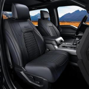 imageCoverado Seat Covers for Jeep Wrangler Waterproof Leather Car Front Seat Cover for Truck Pickup Full Coverage Car Seat Cushion Protector Custom Fit for 20132017 Jeep Wrangler 2Door4DoorBlackBlack