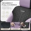 imageCoverado Automotive Seat Covers Full Set Luxury Car Seat Covers Leather Seat Covers Mesh Design Pink Driver Seat Protectors Universal Fit for SUVs Trucks SedanspurpleBlack