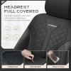 imageCoverado Automotive Seat Covers Full Set Luxury Car Seat Covers Leather Seat Covers Mesh Design Pink Driver Seat Protectors Universal Fit for SUVs Trucks SedansBlack