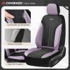 imageCoverado Automotive Seat Covers Full Set Luxury Car Seat Covers Leather Seat Covers Mesh Design Pink Driver Seat Protectors Universal Fit for SUVs Trucks SedanspurpleBlack