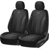 imageCoverado Automotive Seat Covers Full Set Luxury Car Seat Covers Leather Seat Covers Mesh Design Pink Driver Seat Protectors Universal Fit for SUVs Trucks SedansBlack