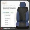 imageCoverado Automotive Seat Covers Full Set Luxury Car Seat Covers Leather Seat Covers Mesh Design Pink Driver Seat Protectors Universal Fit for SUVs Trucks SedansBuleBlack