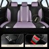 imageCoverado Automotive Seat Covers Full Set Luxury Car Seat Covers Leather Seat Covers Mesh Design Pink Driver Seat Protectors Universal Fit for SUVs Trucks SedanspurpleBlack