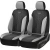 imageCoverado Automotive Seat Covers Full Set Luxury Car Seat Covers Leather Seat Covers Mesh Design Pink Driver Seat Protectors Universal Fit for SUVs Trucks SedansGrayBlack