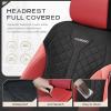 imageCoverado Automotive Seat Covers Full Set Luxury Car Seat Covers Leather Seat Covers Mesh Design Pink Driver Seat Protectors Universal Fit for SUVs Trucks SedansRedBlack