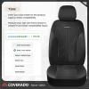 imageCoverado Automotive Seat Covers Full Set Luxury Car Seat Covers Leather Seat Covers Mesh Design Pink Driver Seat Protectors Universal Fit for SUVs Trucks SedansBlack