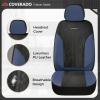 imageCoverado Automotive Seat Covers Full Set Luxury Car Seat Covers Leather Seat Covers Mesh Design Pink Driver Seat Protectors Universal Fit for SUVs Trucks SedansBuleBlack