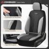 imageCoverado Automotive Seat Covers Full Set Luxury Car Seat Covers Leather Seat Covers Mesh Design Pink Driver Seat Protectors Universal Fit for SUVs Trucks SedansGrayBlack