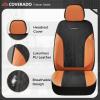 imageCoverado Automotive Seat Covers Full Set Luxury Car Seat Covers Leather Seat Covers Mesh Design Pink Driver Seat Protectors Universal Fit for SUVs Trucks SedansBrownBlack