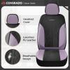 imageCoverado Automotive Seat Covers Full Set Luxury Car Seat Covers Leather Seat Covers Mesh Design Pink Driver Seat Protectors Universal Fit for SUVs Trucks SedanspurpleBlack