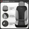 imageCoverado Automotive Seat Covers Full Set Luxury Car Seat Covers Leather Seat Covers Mesh Design Pink Driver Seat Protectors Universal Fit for SUVs Trucks SedansGrayBlack