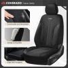 imageCoverado Automotive Seat Covers Full Set Luxury Car Seat Covers Leather Seat Covers Mesh Design Pink Driver Seat Protectors Universal Fit for SUVs Trucks SedansBlack
