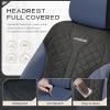 imageCoverado Automotive Seat Covers Full Set Luxury Car Seat Covers Leather Seat Covers Mesh Design Pink Driver Seat Protectors Universal Fit for SUVs Trucks SedansBuleBlack