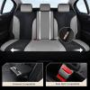 imageCoverado Automotive Seat Covers Full Set Luxury Car Seat Covers Leather Seat Covers Mesh Design Pink Driver Seat Protectors Universal Fit for SUVs Trucks SedansGrayBlack
