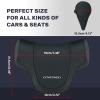 imageCoverado Car Headrest Pillow Ergonomic Memory Foam Car Neck Pillow for Driving Seat with Adjustable Strap Soft PU Leather Breathable Removable Cover Neck Support for Neck Pain ReliefBk