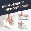 imageCoverado Car Headrest Pillow Ergonomic Memory Foam Car Neck Pillow for Driving Seat with Adjustable Strap Soft PU Leather Breathable Removable Cover Neck Support for Neck Pain ReliefBeige