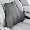 imageCoverado Car Headrest Pillow Ergonomic Memory Foam Car Neck Pillow for Driving Seat with Adjustable Strap Soft PU Leather Breathable Removable Cover Neck Support for Neck Pain ReliefGray