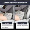 imageCoverado Car Headrest Pillow Ergonomic Memory Foam Car Neck Pillow for Driving Seat with Adjustable Strap Soft PU Leather Breathable Removable Cover Neck Support for Neck Pain ReliefGray